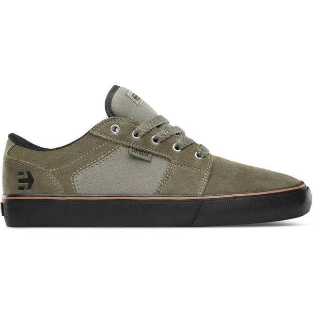 Pánské Tenisky Etnies Barge Ls Černé/Olivy Zelené - HNUKS0397